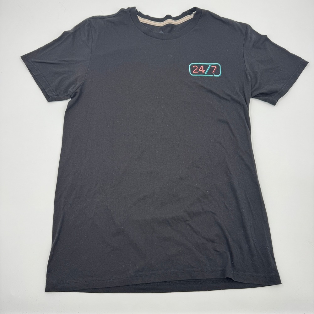 Adidas Mens Go-To Performance Tee Black‎ Neon Sneaker Graphic Shirt S ATACAGIL